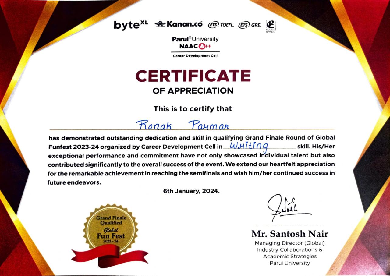 Certificate 2